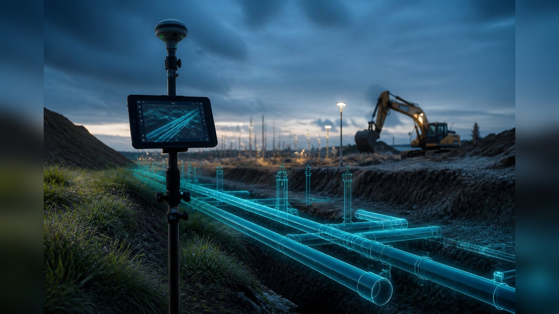 Полевой AR на стройплощадке: GNSS, планшет и голографическая модель подземных сетей