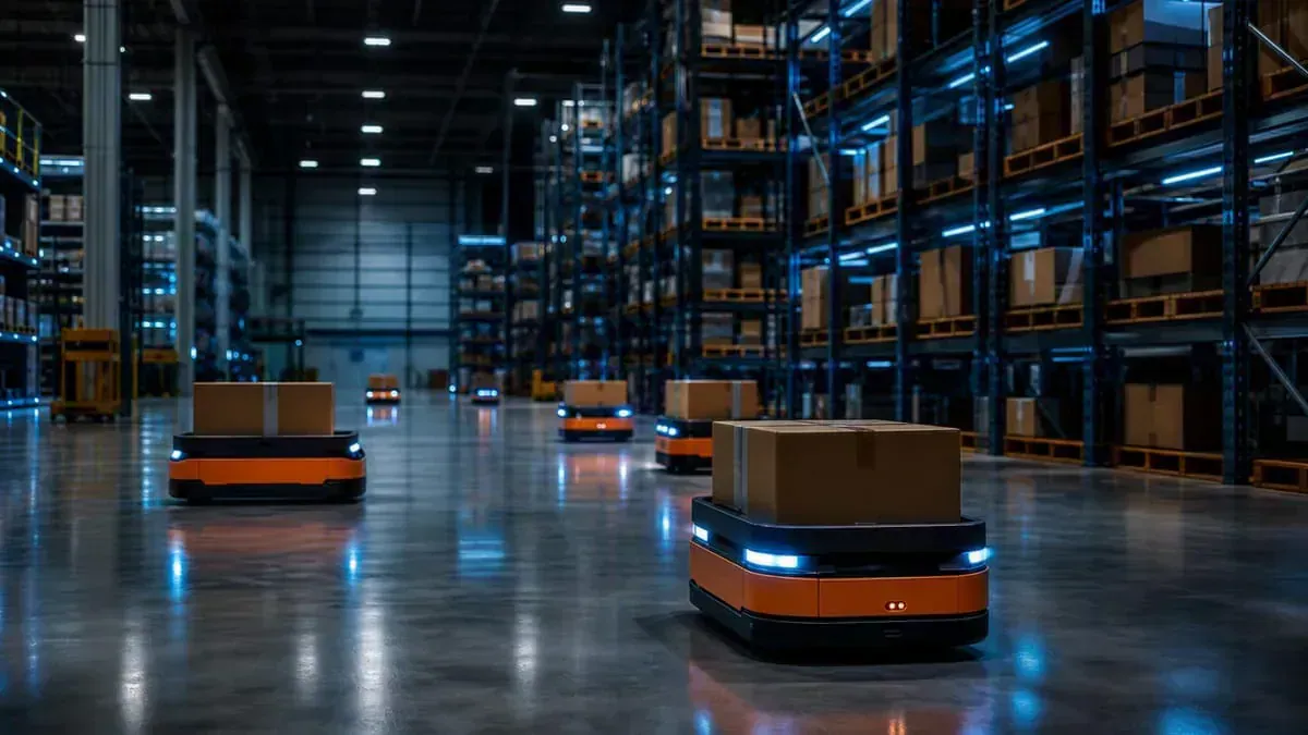 Роботы на складе fulfillment-центра Amazon